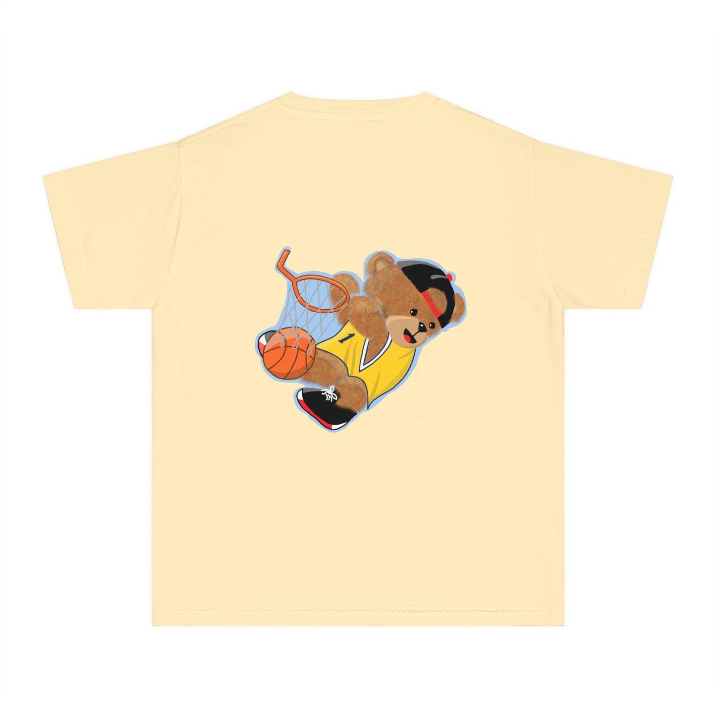 Youth Tee - Basketball Teddy Bear Design