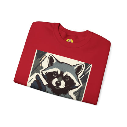 No Excuses! Raccoon Crewneck Sweatshirt, Cozy Sweatshirt for Animal Lovers, Gift for Motivation, Funny Sweatshirt, Unisex Fashion