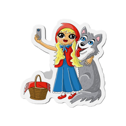 Magnet - Little Red Riding-Hood and Wolf Selfie Die-Cut Magnet