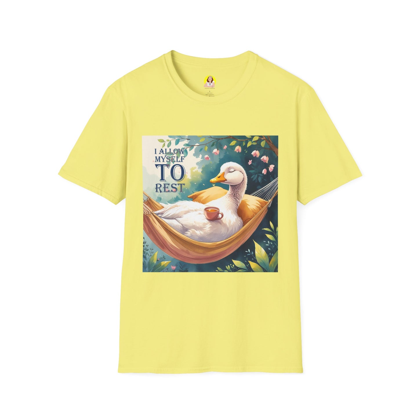 Relaxing Duck Unisex T-Shirt, Nature Lover Tee, Cozy Gift for Friends, Mother's Day Present, Unique Rest Quote Tee, Fall Apparel