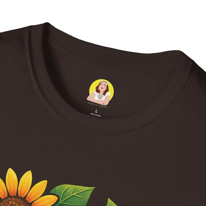 Cute Cat Floral T-Shirt | Softstyle Tee for Cat Lovers, Gifts for Her, Casual Wear, Birthday Present, Spring Fashion