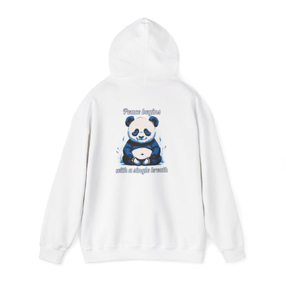 Calming Panda Hooded Sweatshirt - Unisex Cozy Hoodie for Relaxation, Gift for Animal Lovers, Unique Sweatshirt for Mindfulness, Casual Wear