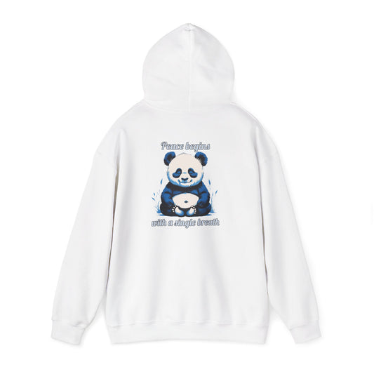 Calming Panda Hooded Sweatshirt - Unisex Cozy Hoodie for Relaxation, Gift for Animal Lovers, Unique Sweatshirt for Mindfulness, Casual Wear