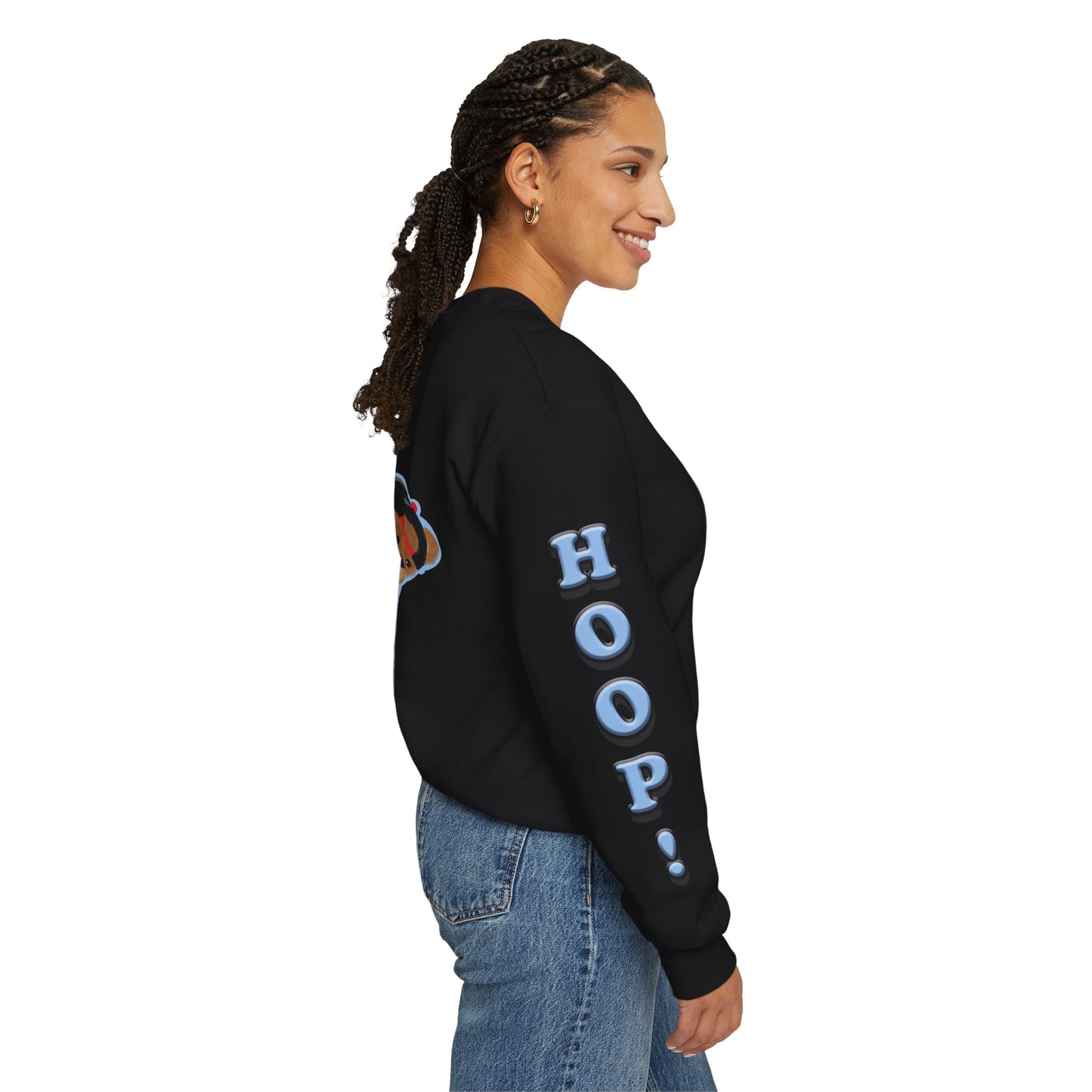 Basketball Teddy Bear Sweatshirt, Cute Athleisure, Kid's Fashion, Sports Gift, Cozy Unisex Crewneck