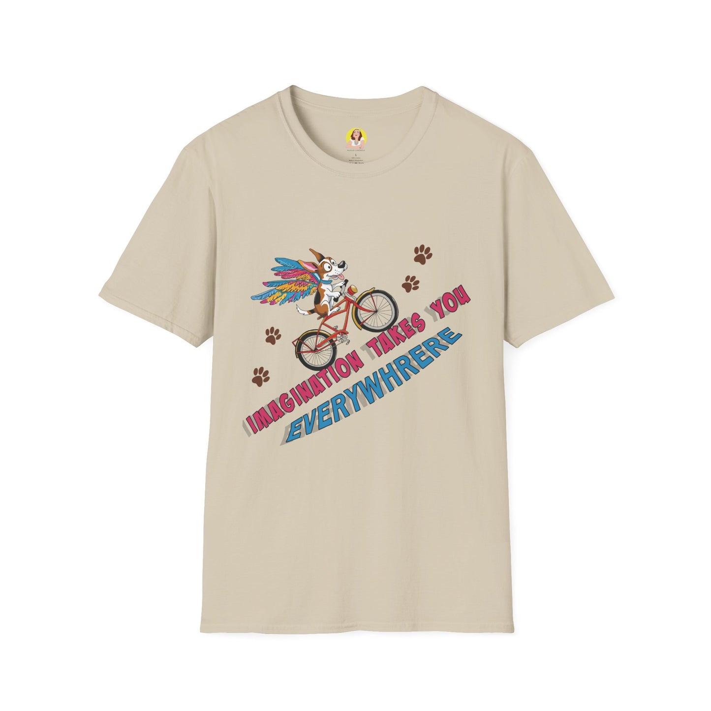 Imagination Adventure T-Shirt | Unique Graphic Tee | Gift for Dreamers, Creative Minds, Art Lovers, Bike Enthusiasts