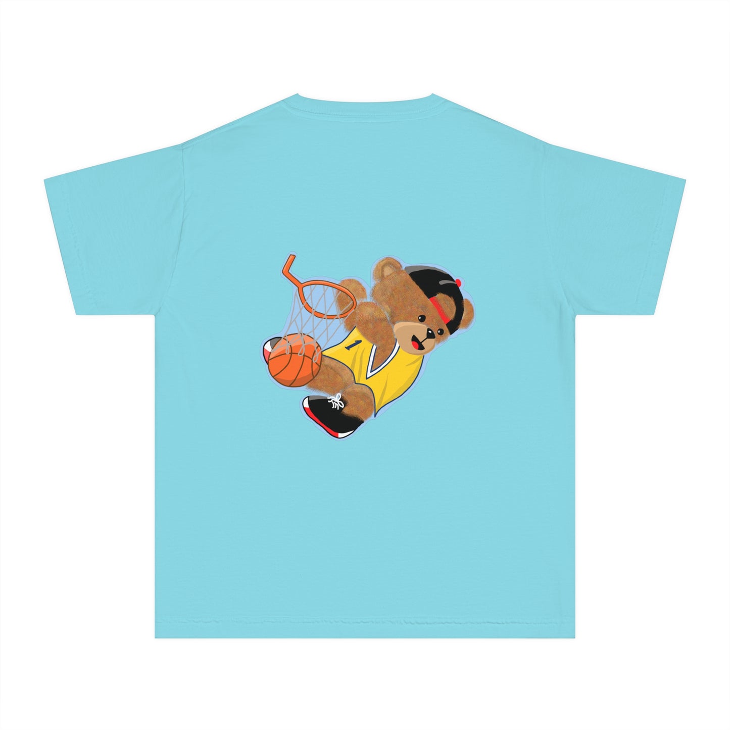 Youth Tee - Basketball Teddy Bear Design