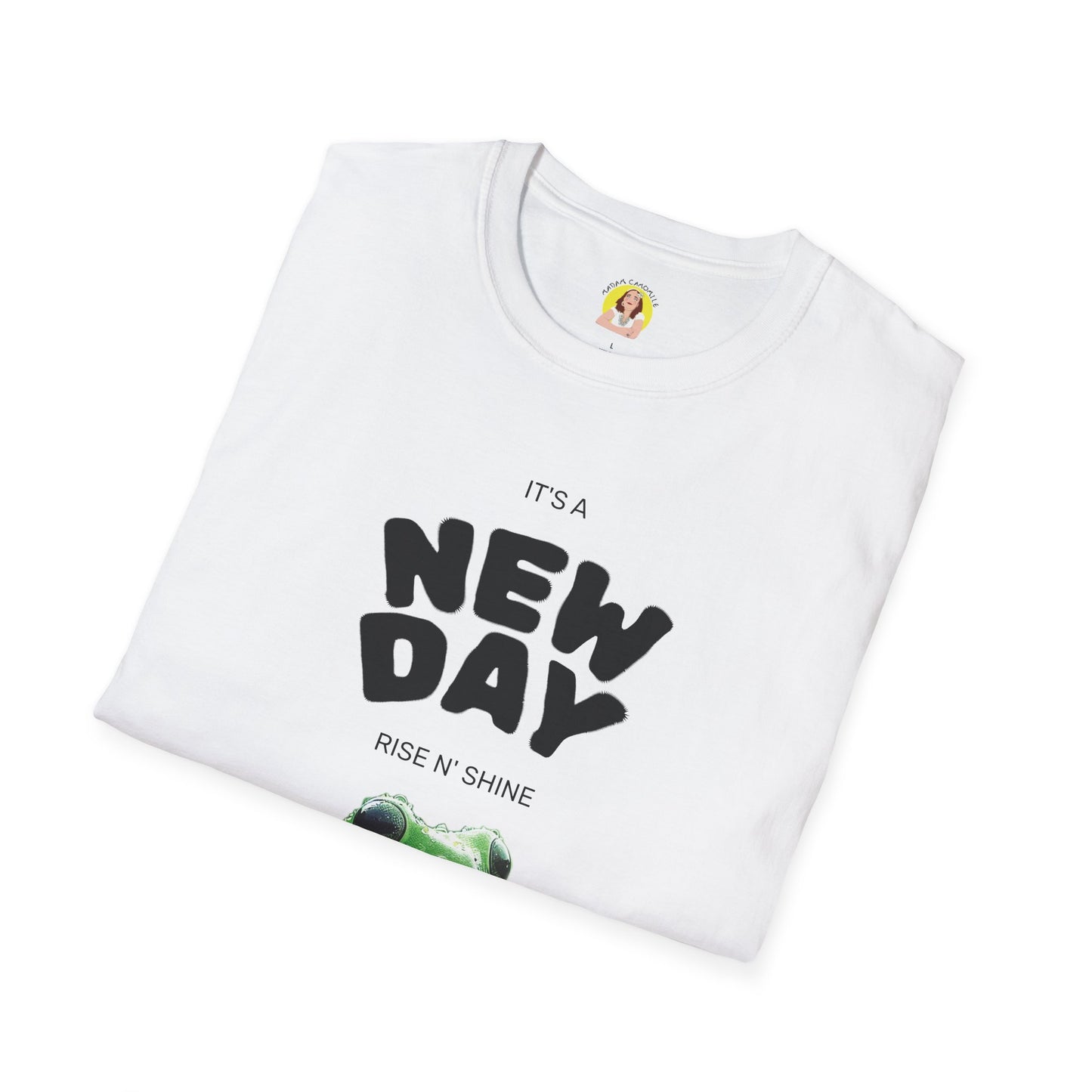 Unisex Frog Graphic T-Shirt - 'It's a New Day, Rise N' Shine'