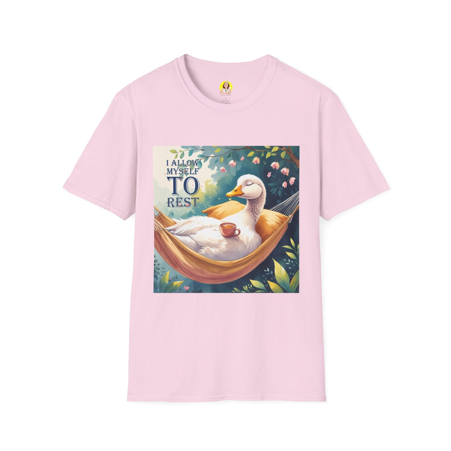 Relaxing Duck Unisex T-Shirt, Nature Lover Tee, Cozy Gift for Friends, Mother's Day Present, Unique Rest Quote Tee, Fall Apparel
