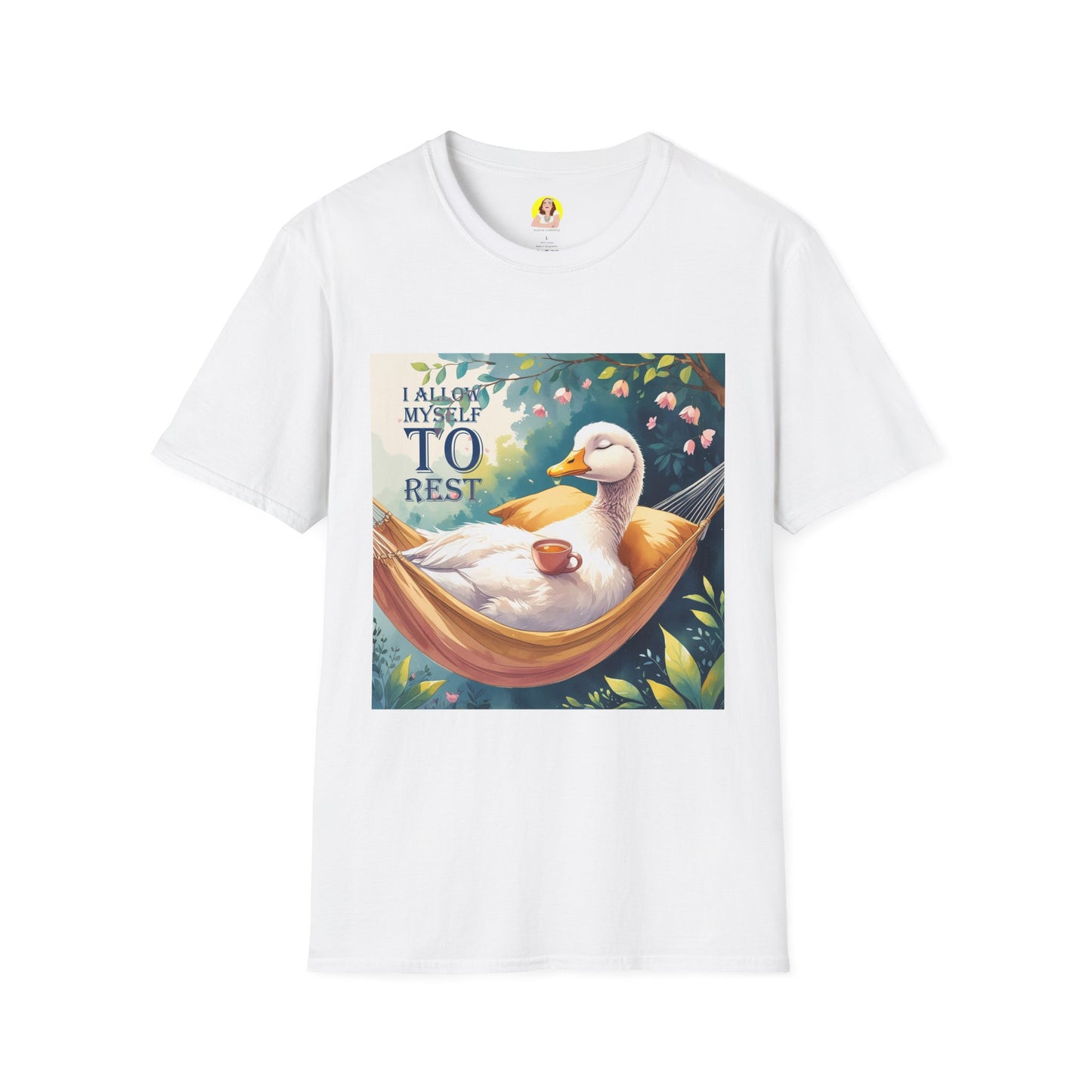 Relaxing Duck Unisex T-Shirt, Nature Lover Tee, Cozy Gift for Friends, Mother's Day Present, Unique Rest Quote Tee, Fall Apparel
