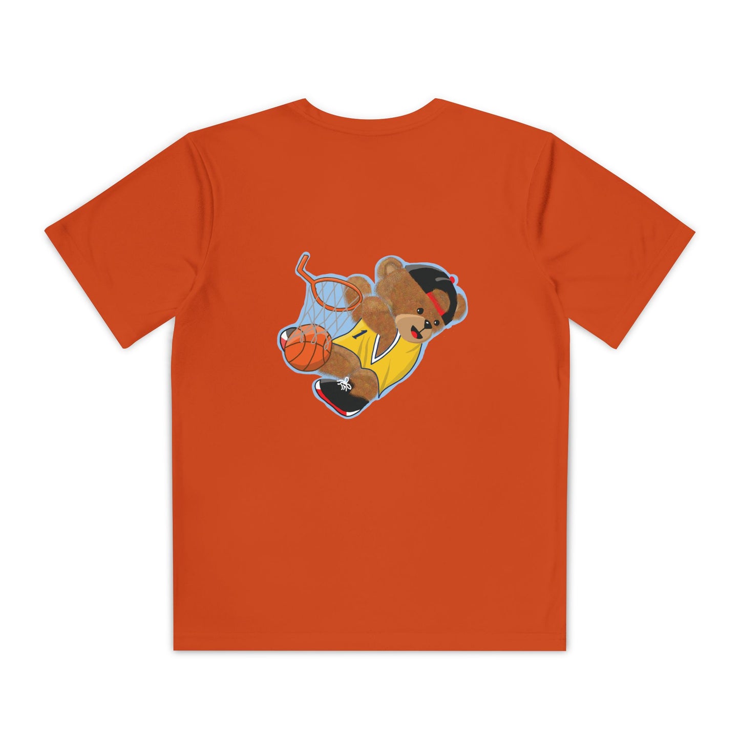 Youth Basketball Bear Tee, Fun Graphic Shirt, Kids Sports Apparel, Birthday Gift, Back to School Outfit, Teddy Bear Design