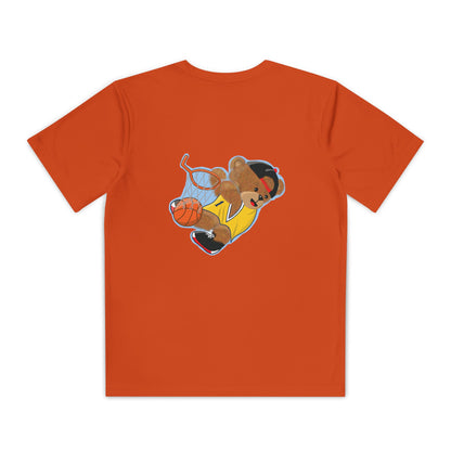 Youth Basketball Bear Tee, Fun Graphic Shirt, Kids Sports Apparel, Birthday Gift, Back to School Outfit, Teddy Bear Design