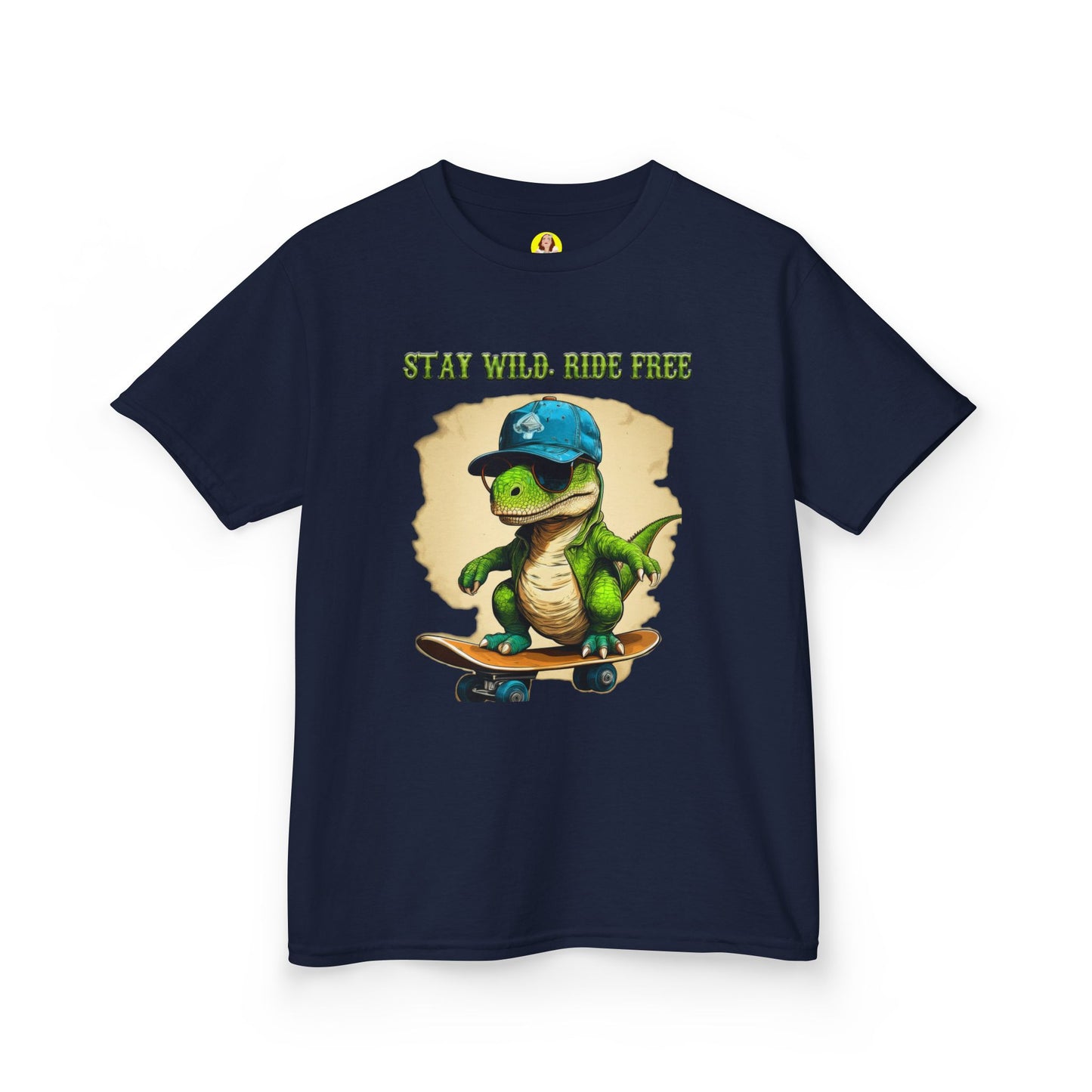 Kids Graphic Tee with Dinosaur Design, Stay Wild, Fun T-Shirt for Boys, Youth Apparel, Gift for Birthdays, Playdate Wear, Casual Style