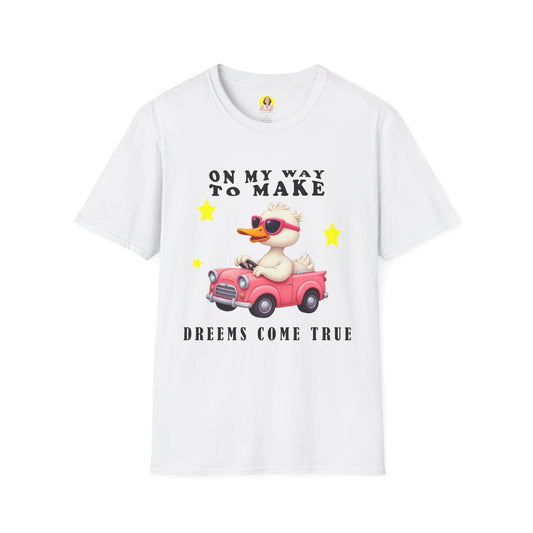Dreamy Duck Adventure Unisex Softstyle T-Shirt, Cute Graphic Tee, Fun Gift, Casual Wear, Summer Vibes, Excellent Birthday Gift