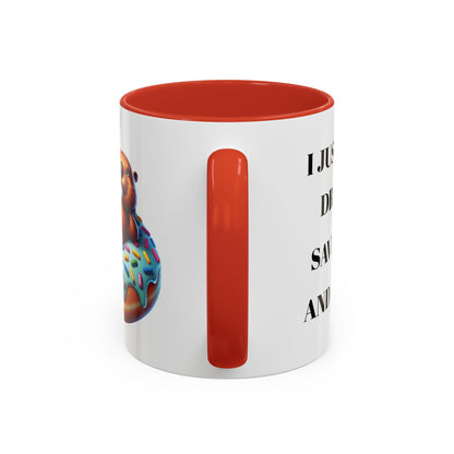 Cute Beaver Donut Coffee Mug - Fun Gift for Animal Lovers