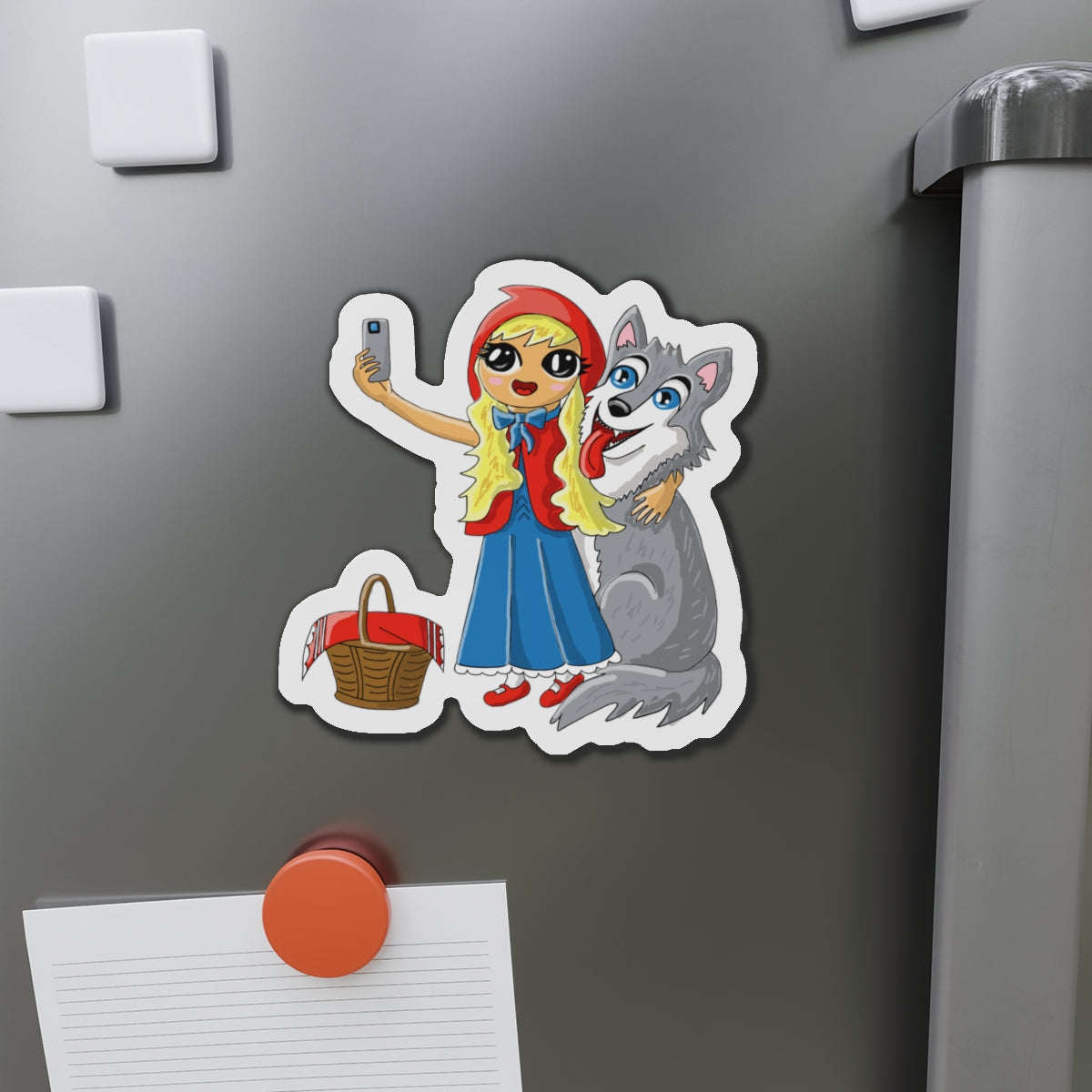 Magnet - Little Red Riding-Hood and Wolf Selfie Die-Cut Magnet
