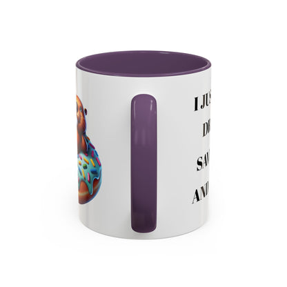Cute Beaver Donut Coffee Mug - Fun Gift for Animal Lovers