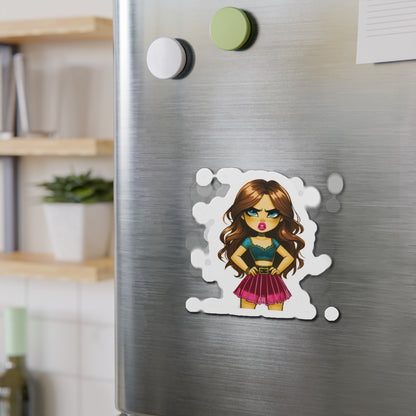 Stylish Character Die-Cut Magnets | Fun Home Decor, Gifts for Teens, Fridge Magnet, Cute Refrigerator Decor, Trendy Office Supplies
