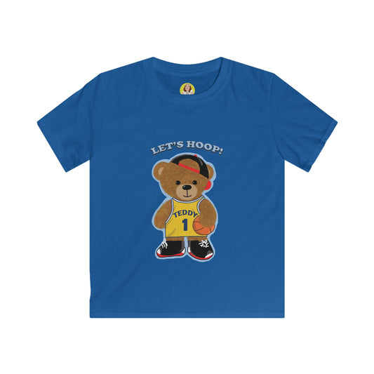 Cute Teddy Bear Basketball Tee for Kids, Fun Graphic Shirts, Summer Wear, Birthday Gift, Sports Apparel
