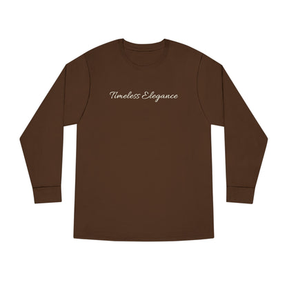 Timeless Elegance Long Sleeve Crewneck Tee | Cozy Casual Wear, Fall Fashion, Gift for Her, Everyday Comfort, Layering Essential