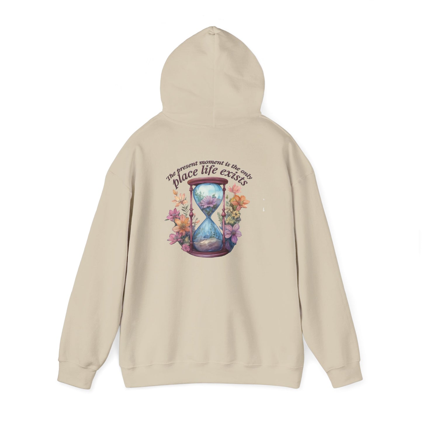 Floral Hourglass Hooded Sweatshirt - Cozy Gift, Unisex Pullover, Nature Lover Apparel, Casual Hoodie
