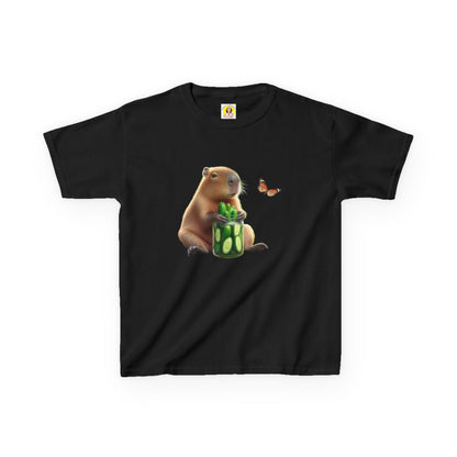 Kids Tee - Capibara and Cucumber Jar Design
