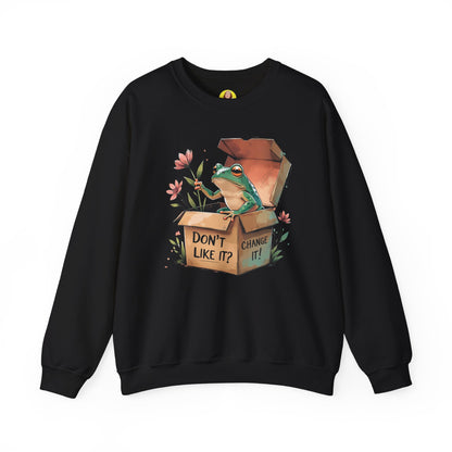 Playful Frog Graphic Sweatshirt, Unisex Crewneck, Fun Gift, Nature Lover Apparel, Inspirational Fashion, Seasonal Wardrobe