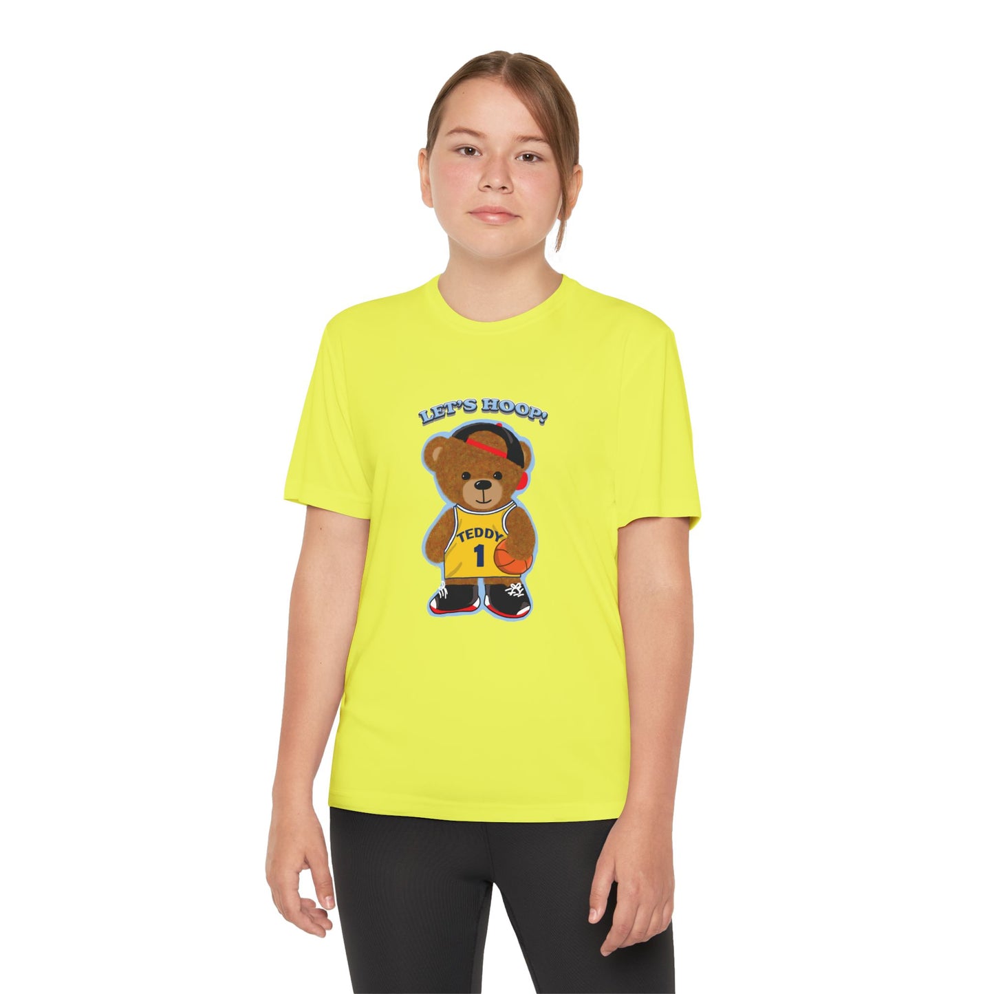Youth Basketball Bear Tee, Fun Graphic Shirt, Kids Sports Apparel, Birthday Gift, Back to School Outfit, Teddy Bear Design