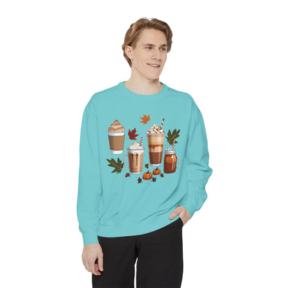 Cozy Fall Sweater featuring Seasonal Drinks | Perfect for Autumn, Coffee Lovers, Thanksgiving, Casual Wear, Gifts