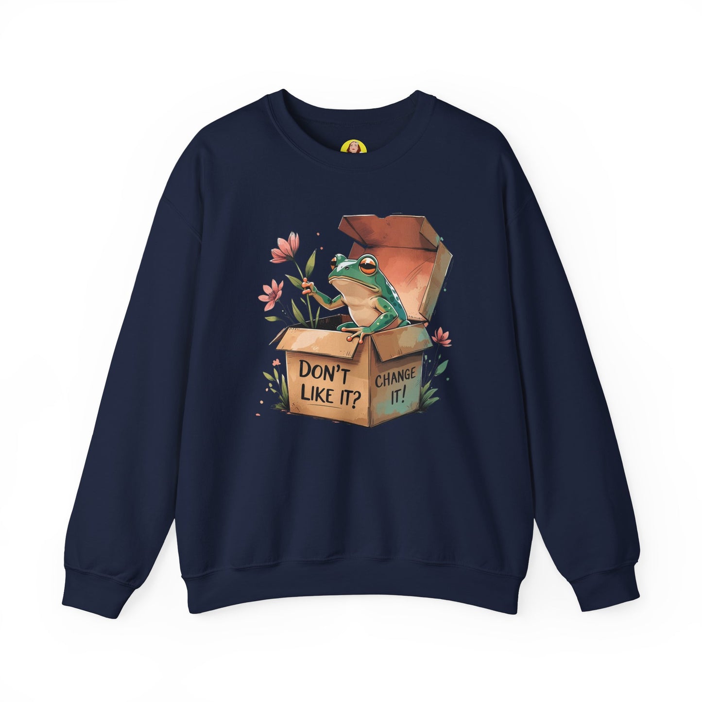 Playful Frog Graphic Sweatshirt, Unisex Crewneck, Fun Gift, Nature Lover Apparel, Inspirational Fashion, Seasonal Wardrobe