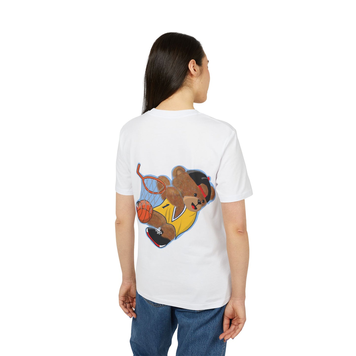 Unisex Basketball Bear Graphic T-shirt, Fun Sports Tee, Perfect for Kids & Teens, Gift for Sports Lovers, Cute Casual Wear