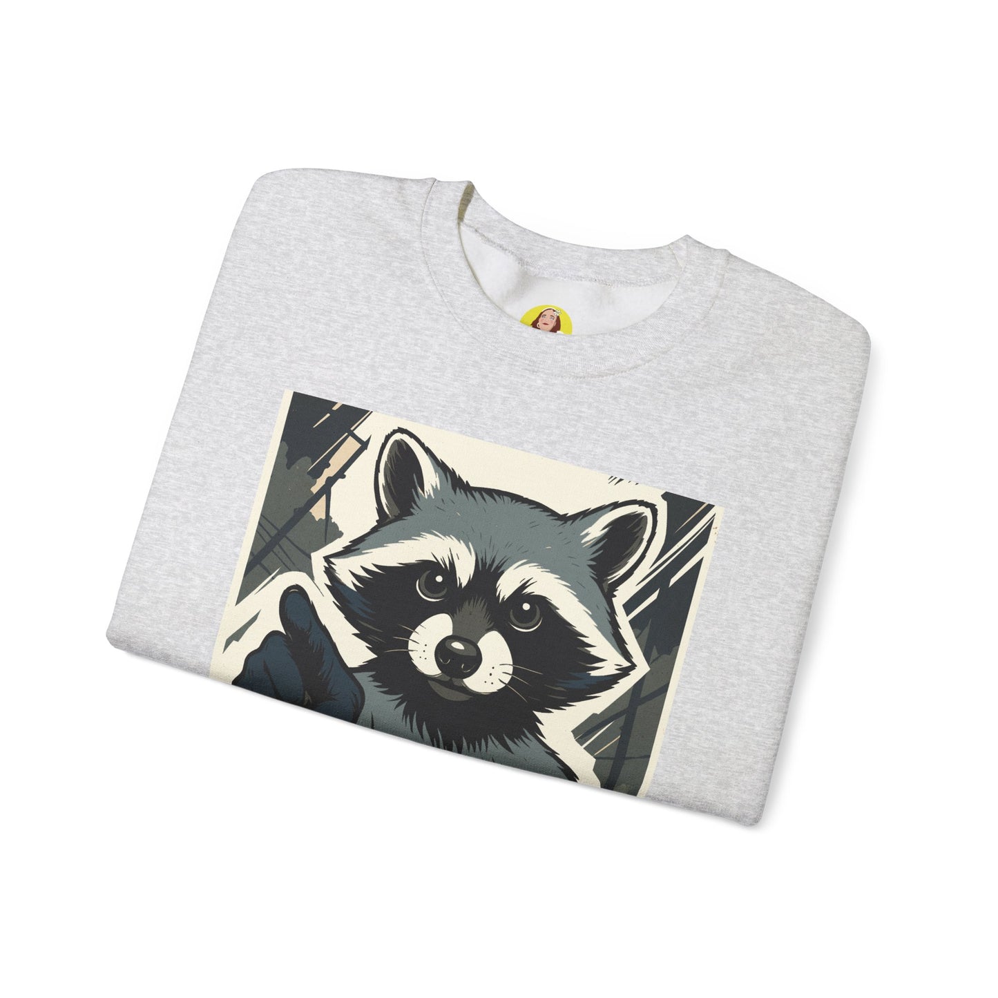 No Excuses! Raccoon Crewneck Sweatshirt, Cozy Sweatshirt for Animal Lovers, Gift for Motivation, Funny Sweatshirt, Unisex Fashion