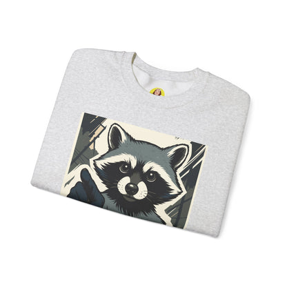 No Excuses! Raccoon Crewneck Sweatshirt, Cozy Sweatshirt for Animal Lovers, Gift for Motivation, Funny Sweatshirt, Unisex Fashion