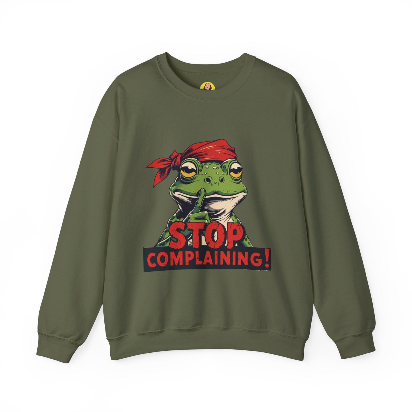 Frog Stop Complaining Sweatshirt, Funny Gift for Frog Lovers, Cozy Unisex Crewneck, Perfect for Relaxing, Gift for Friends