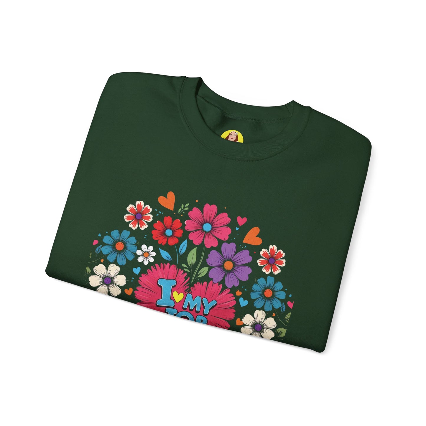 Floral 'I Love My Job' Crewneck Sweatshirt for Work, Motivational Gift, Happy Casual Wear, Spring Style, Unique Employee Appreciation
