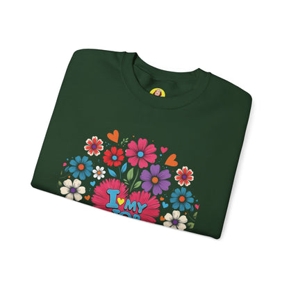 Floral 'I Love My Job' Crewneck Sweatshirt for Work, Motivational Gift, Happy Casual Wear, Spring Style, Unique Employee Appreciation
