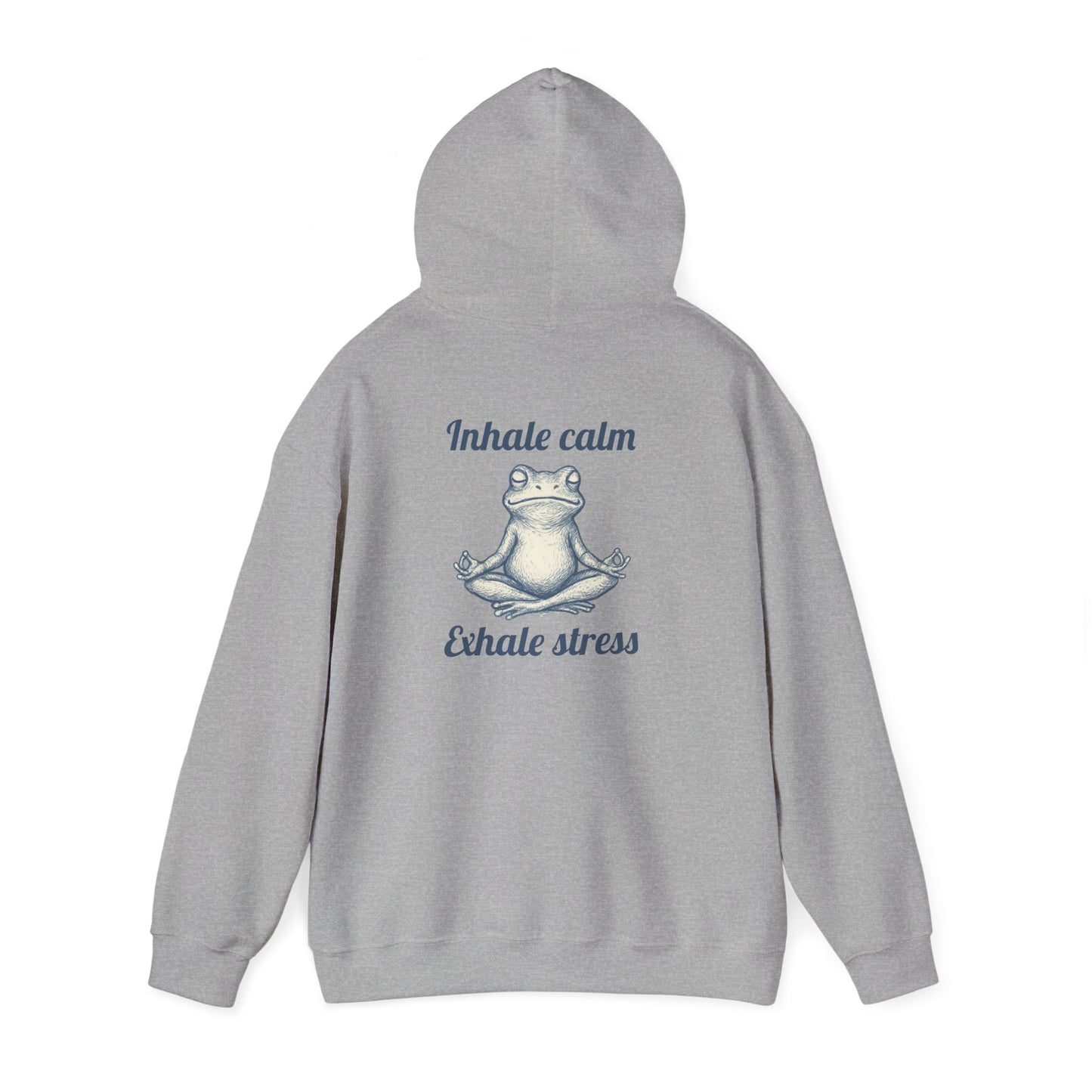 Zen Frog Hoodie - Relax and Unwind, Meditation Sweatshirt, Gift for Yoga Lovers, Stress Relief Apparel