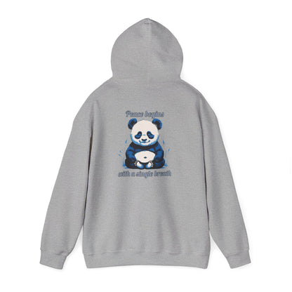 Calming Panda Hooded Sweatshirt - Unisex Cozy Hoodie for Relaxation, Gift for Animal Lovers, Unique Sweatshirt for Mindfulness, Casual Wear