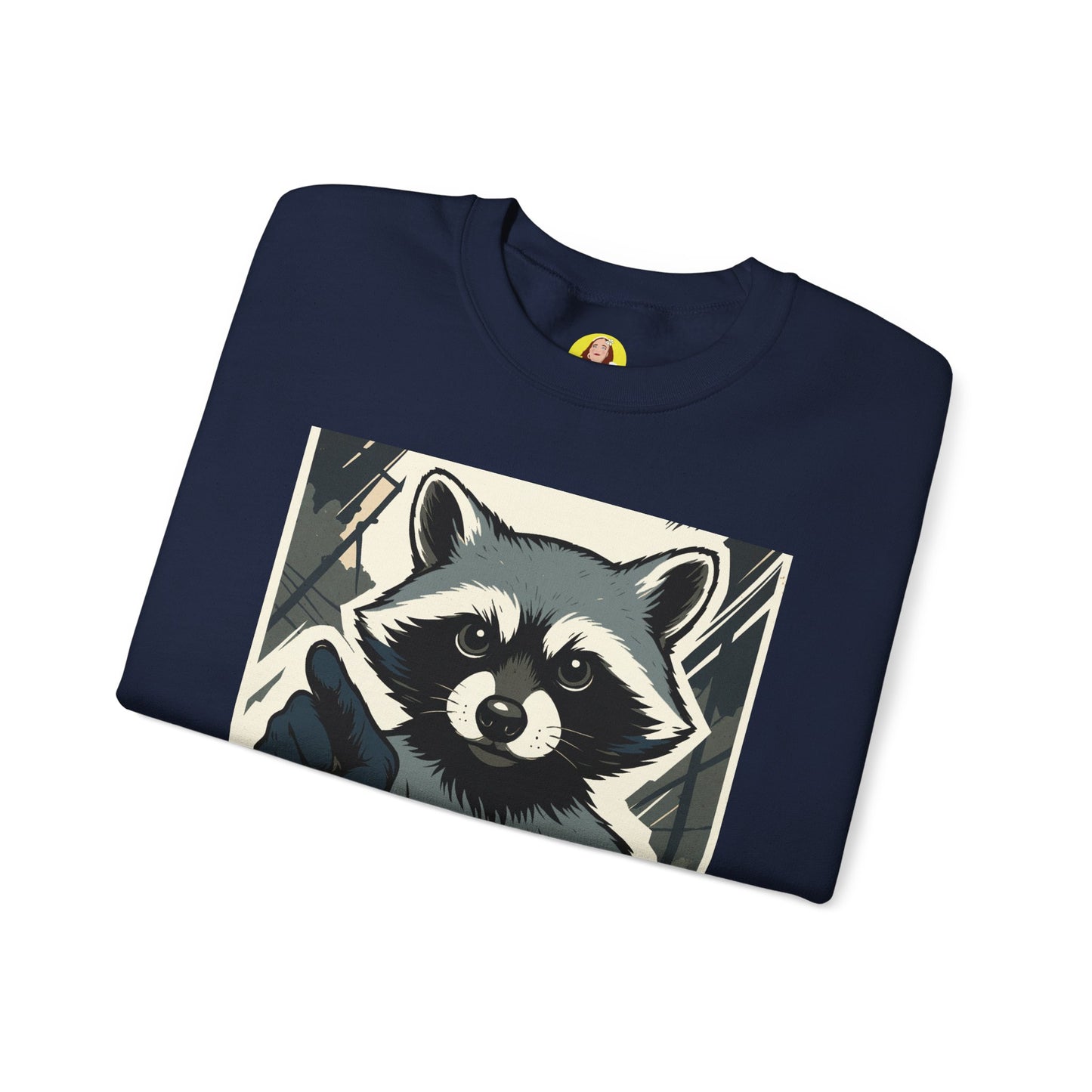 No Excuses! Raccoon Crewneck Sweatshirt, Cozy Sweatshirt for Animal Lovers, Gift for Motivation, Funny Sweatshirt, Unisex Fashion
