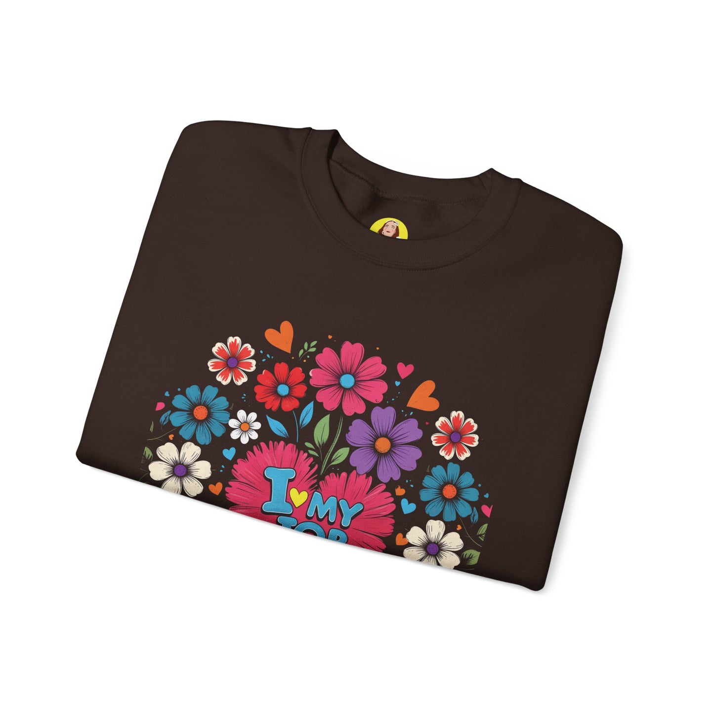 Floral 'I Love My Job' Crewneck Sweatshirt for Work, Motivational Gift, Happy Casual Wear, Spring Style, Unique Employee Appreciation