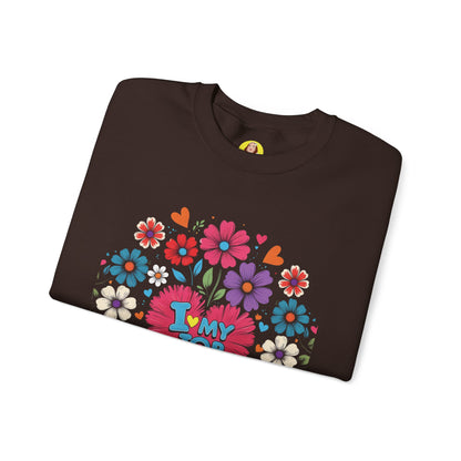 Floral 'I Love My Job' Crewneck Sweatshirt for Work, Motivational Gift, Happy Casual Wear, Spring Style, Unique Employee Appreciation