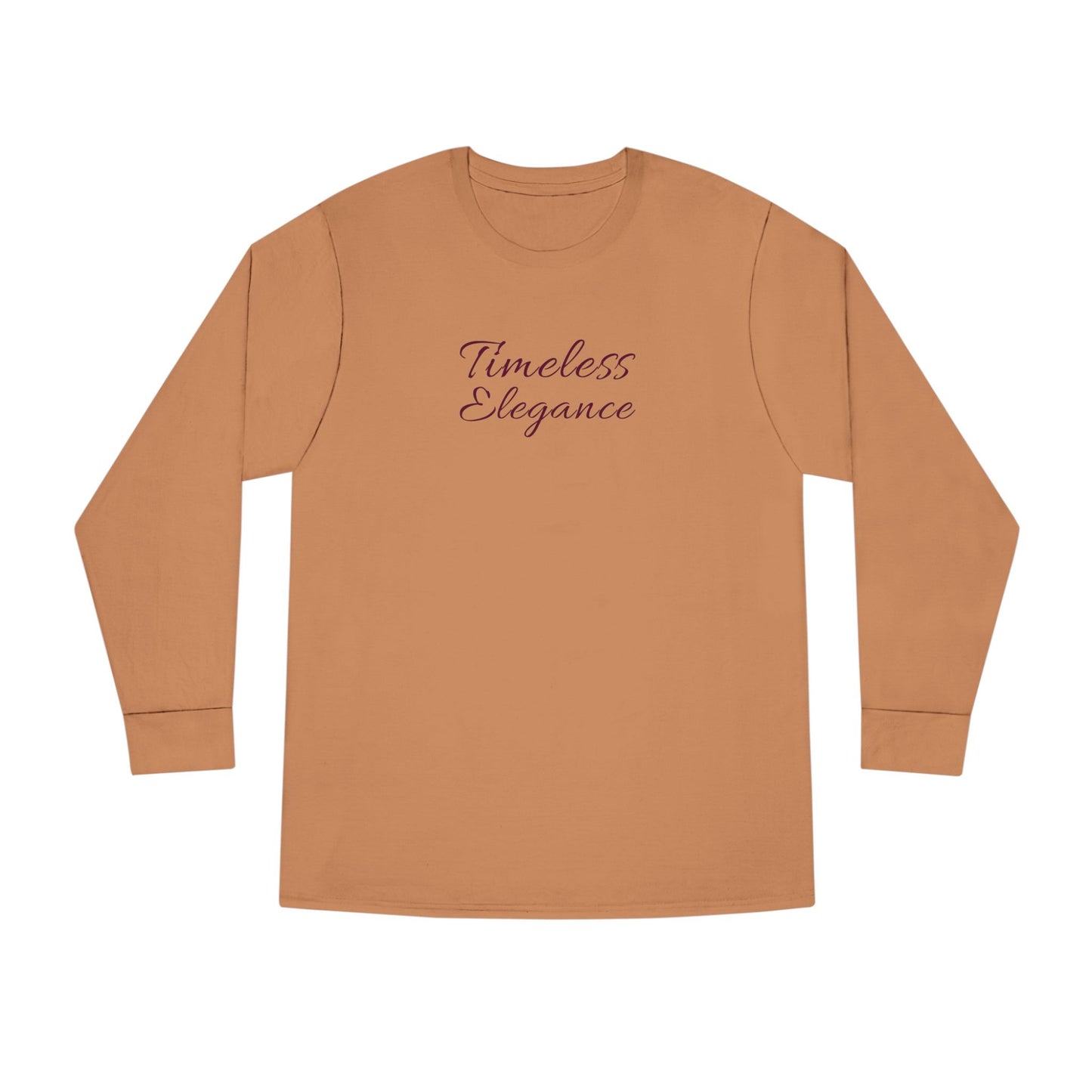 Timeless Elegance Long Sleeve Crewneck Tee | Cozy Casual Wear, Fall Fashion, Gift for Her, Everyday Comfort, Layering Essential