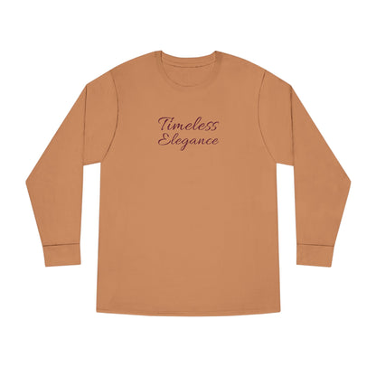 Timeless Elegance Long Sleeve Crewneck Tee | Cozy Casual Wear, Fall Fashion, Gift for Her, Everyday Comfort, Layering Essential