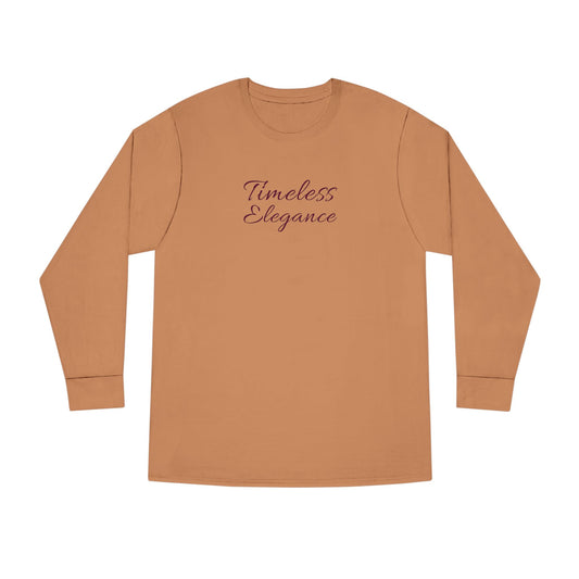 Timeless Elegance Long Sleeve Crewneck Tee | Cozy Casual Wear, Fall Fashion, Gift for Her, Everyday Comfort, Layering Essential