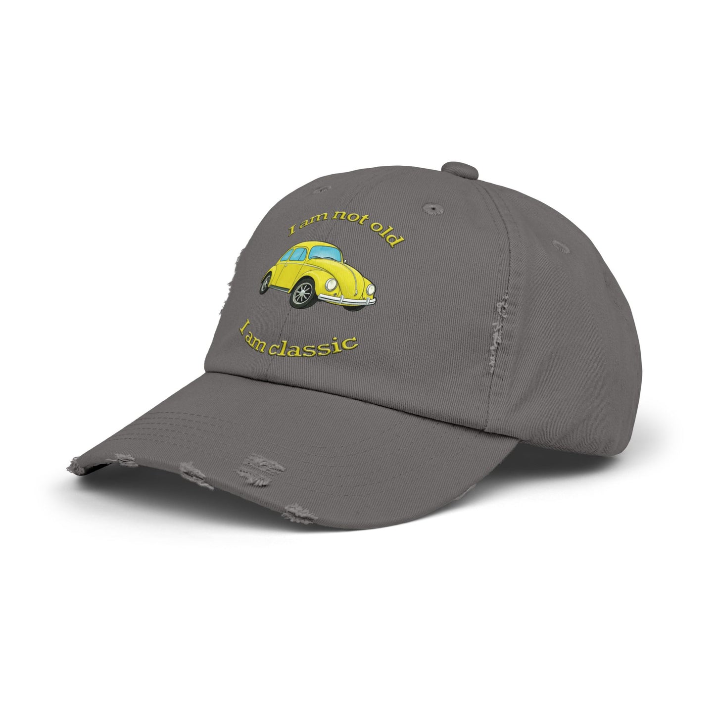 Vintage Car Themed Distressed Cap, Classic Car Lover Gift, Unisex Accessory, Birthday Gift, Casual Style Hat, Funny Quote Cap