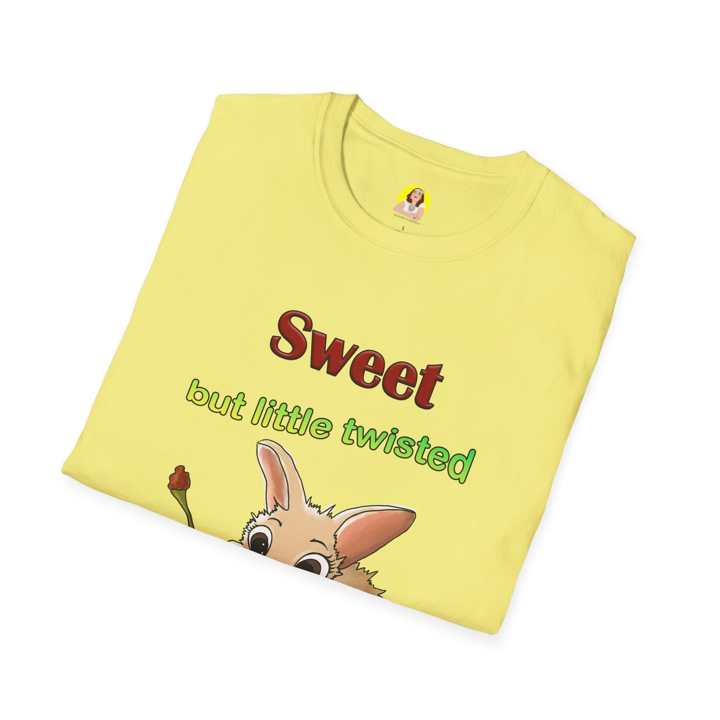 Cute Bunny with Cherry Unisex Softstyle T-Shirt - Perfect for Animal Lovers