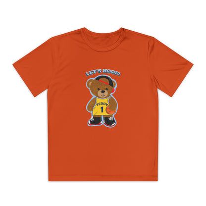 Youth Basketball Bear Tee, Fun Graphic Shirt, Kids Sports Apparel, Birthday Gift, Back to School Outfit, Teddy Bear Design