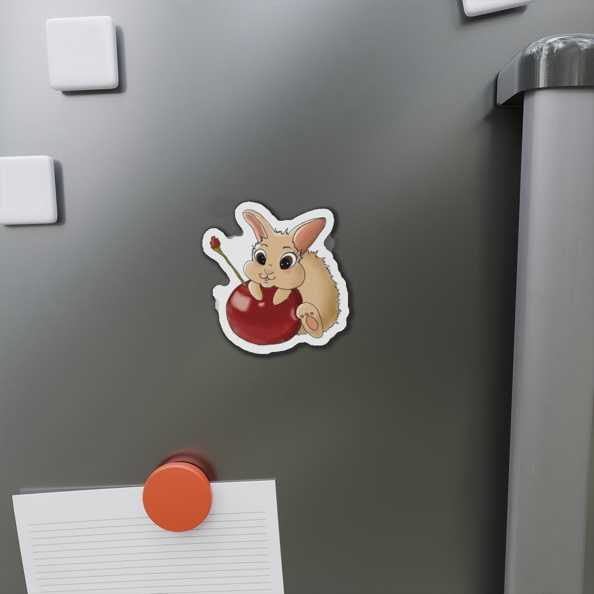 Cute Bunny Die-Cut Magnet - Whimsical Fridge Decor, Gift for Rabbit Lovers, Kitchen Decor, Fun Home Accessories, Birthday Gifts