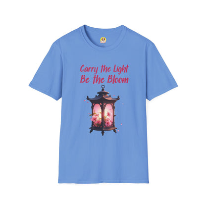 Inspirational Graphic T-Shirt - "Carry the Light, Be the Bloom" - Motivational Apparel for Everyday Wear, Gift for Friends, Self-Care [...]