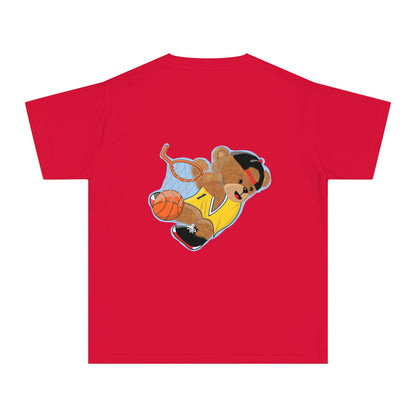 Youth Tee - Basketball Teddy Bear Design