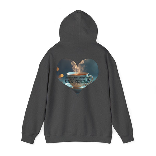 Cozy Inspirational Hoodie: Gratitude Blooms Into Enough, Unisex Sweatshirt, Motivational Gift, Relaxed Style, Perfect for Every Season